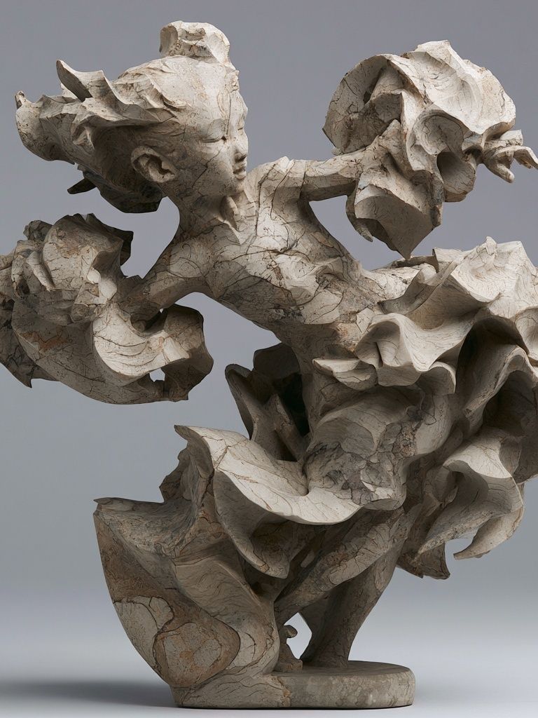 Abstract Stone Sculpture Print. poster detail