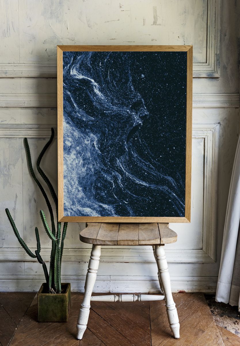 Celestial Nebula Abstract Print. — room view 1