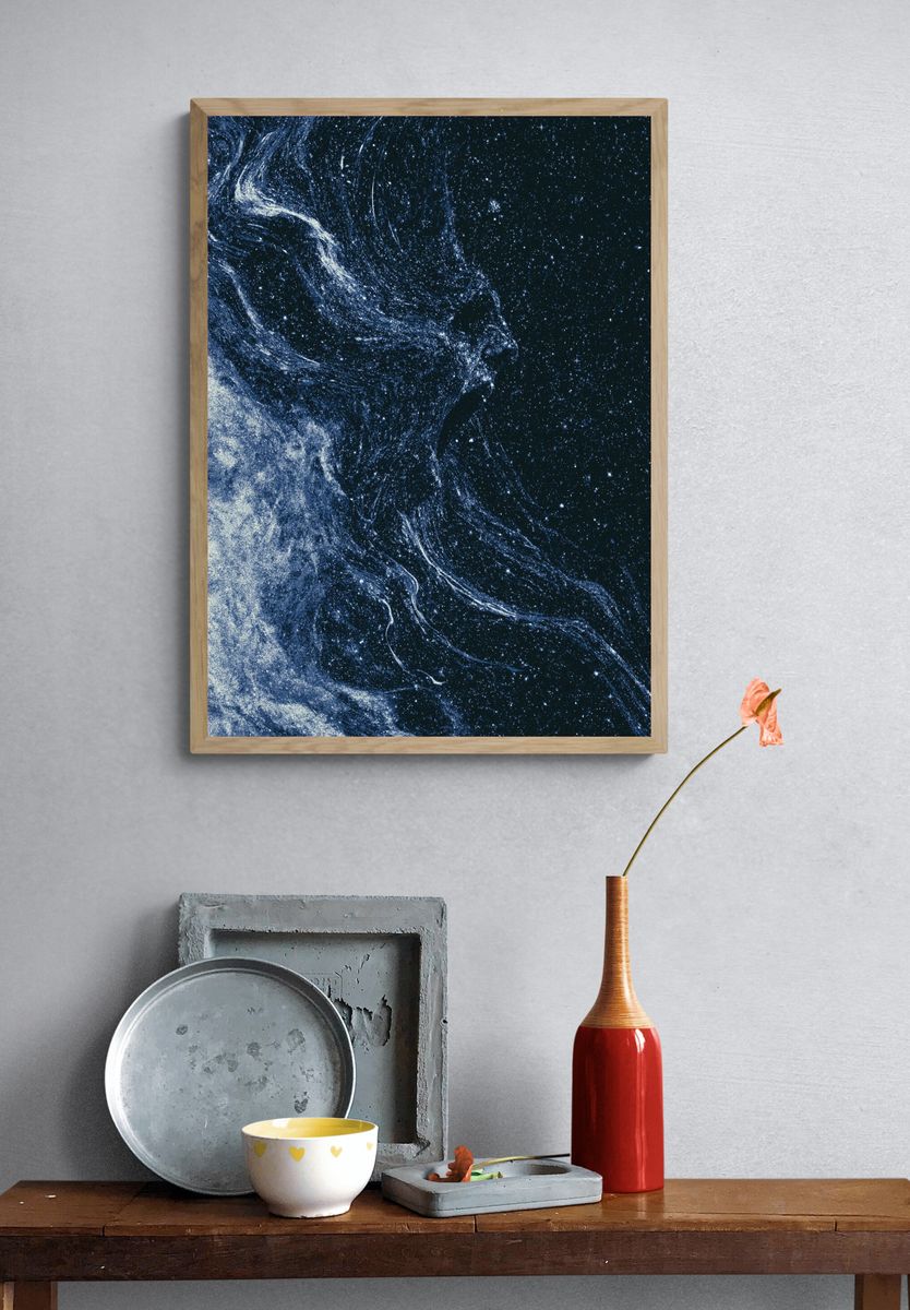 Celestial Nebula Abstract Print. — room view 3