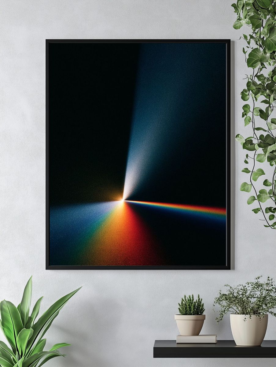 Prismatic Light Beam Abstract Poster. — room view 4