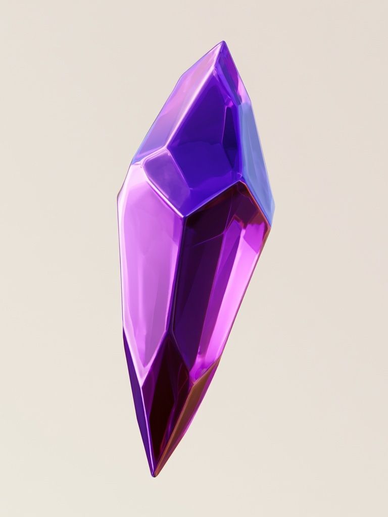 Purple Crystal Abstract Poster. poster detail