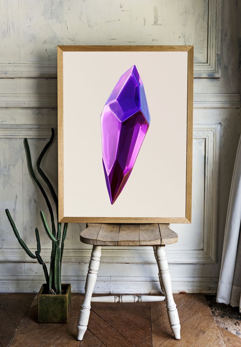 Purple Crystal Abstract Poster. room preview