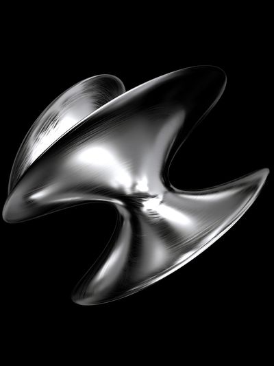 Chrome Abstract Sculpture Poster. poster