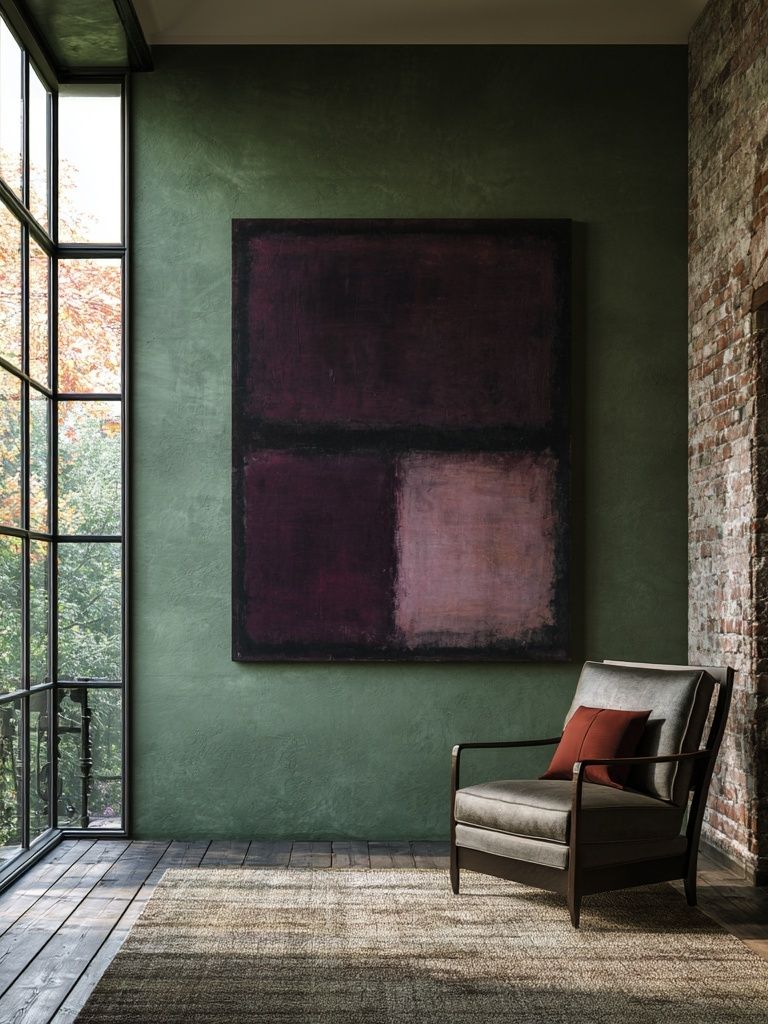 Abstract Plum Blocks Poster. poster — abstract art