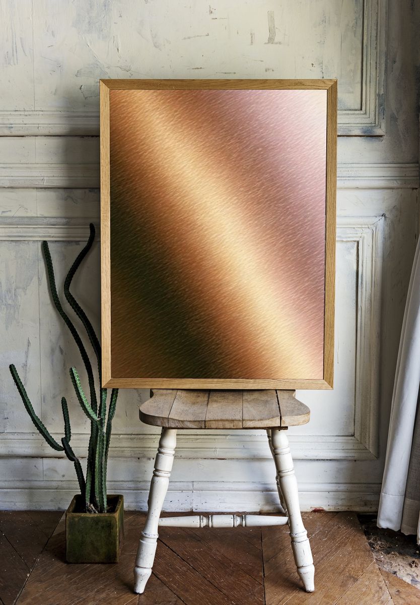 Golden Satin Texture Abstract Print. room preview