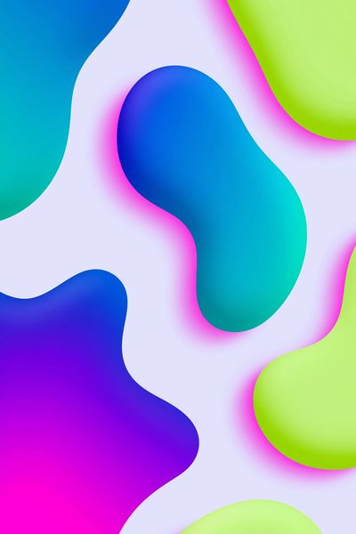 Neon Blob Abstract Poster.