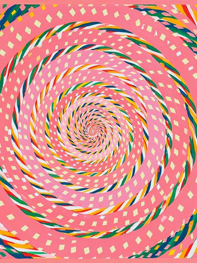 Pink Spiral Abstract Poster.