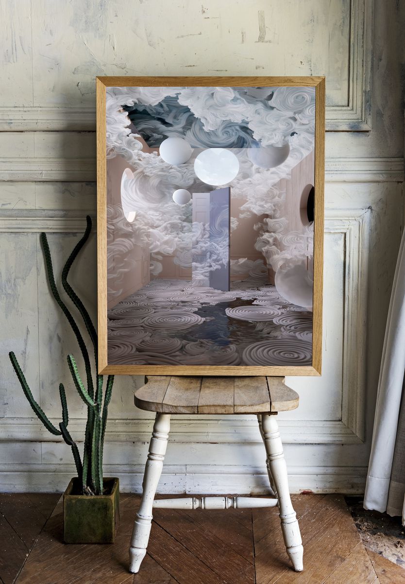 Cloud Chamber Abstract Print. room preview