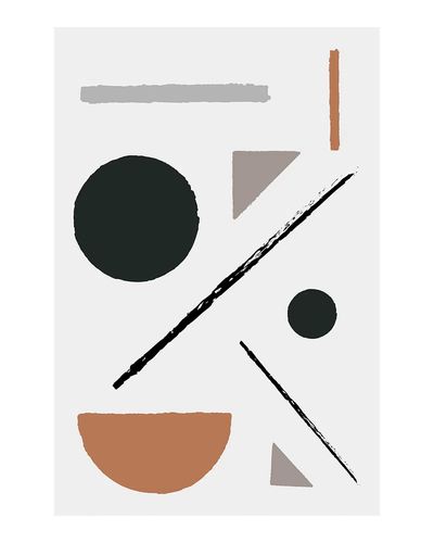 Abstract geometric wall art, earth.