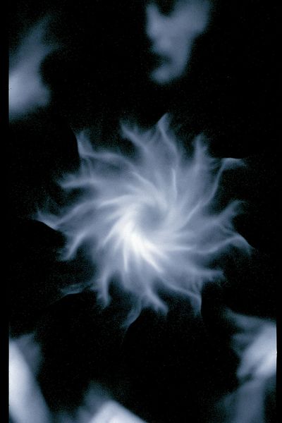 Blue Smoke Abstract Poster.