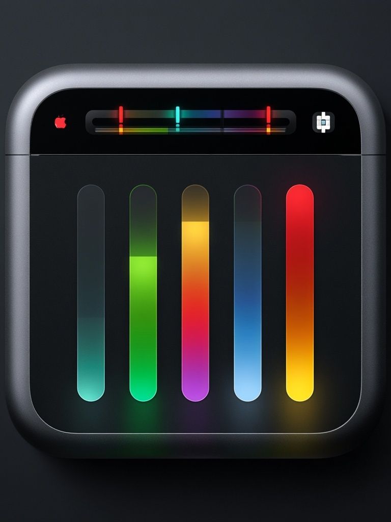 Neon Equalizer Abstract Poster. poster — abstract art