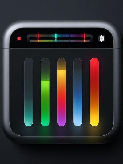 Neon Equalizer Abstract Poster. poster