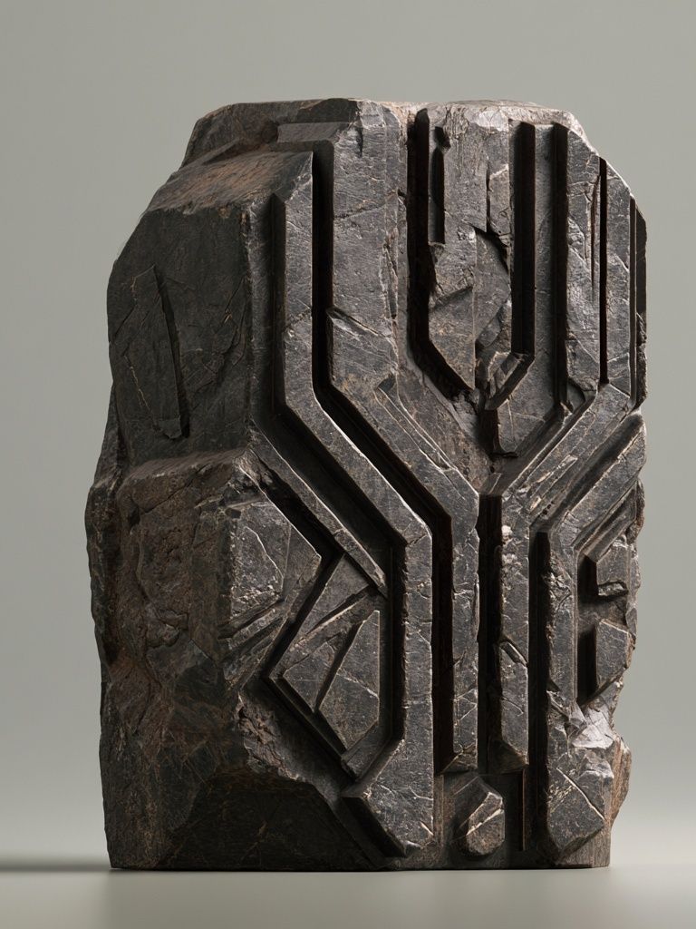 Carved Stone Abstract Poster. poster detail