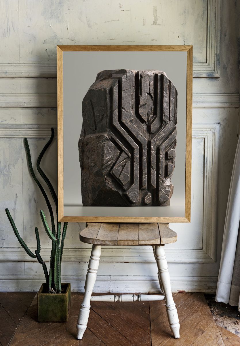 Carved Stone Abstract Poster. room preview