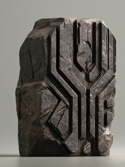 Carved Stone Abstract Poster. poster