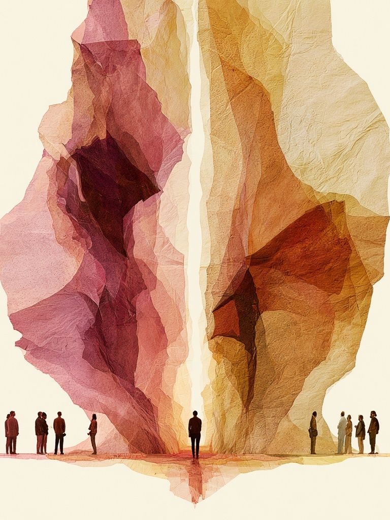 Abstract Human Silhouettes Print. poster — abstract art