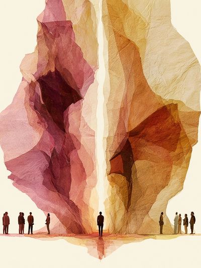 Abstract Human Silhouettes Print. poster