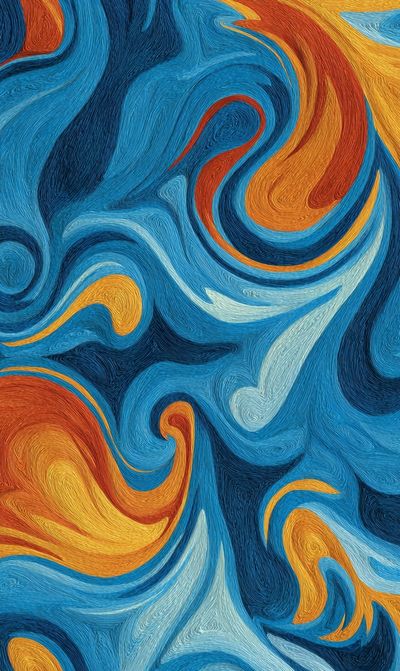 Ocean Swirl Abstract Poster. poster print