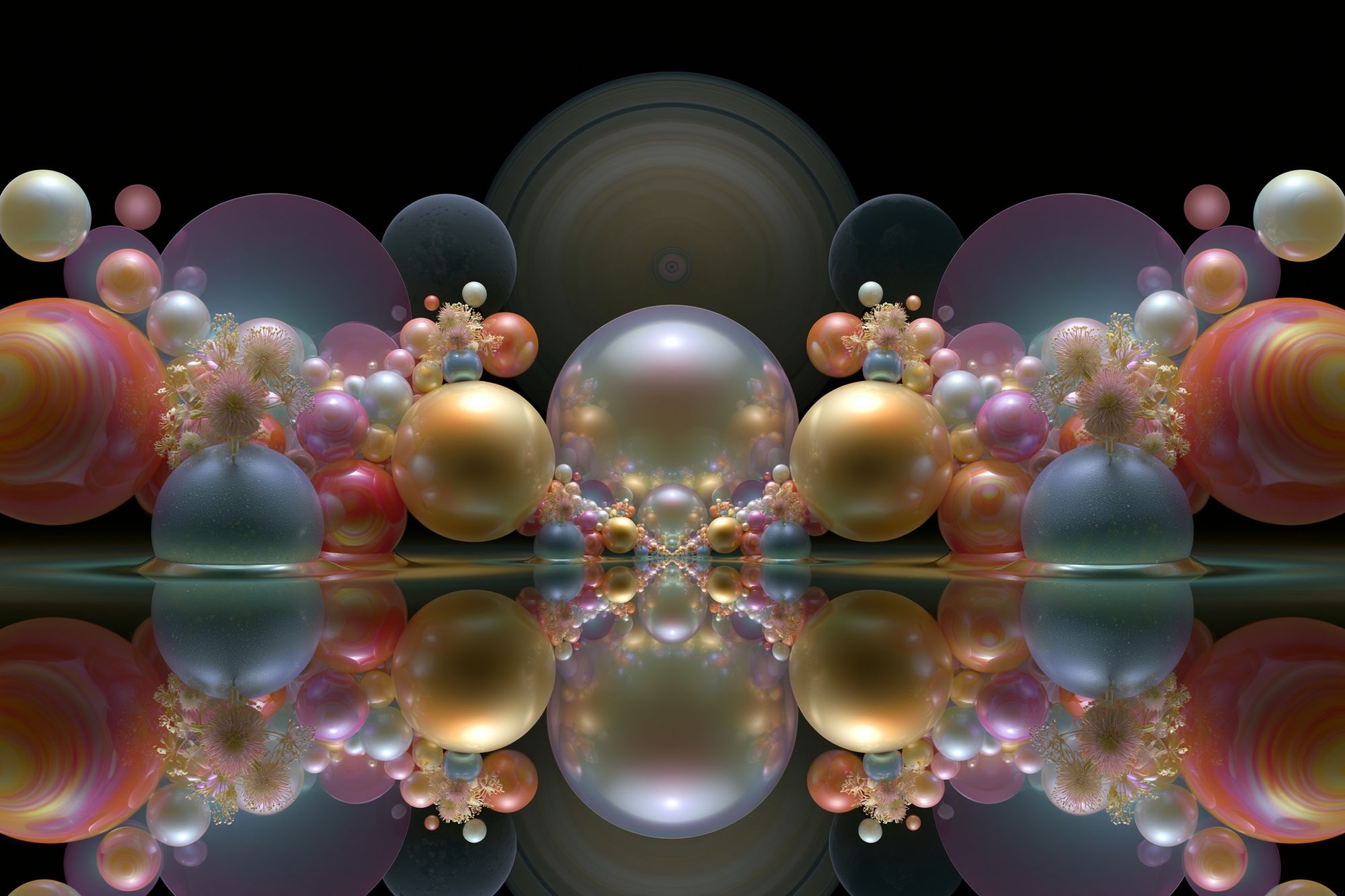 Cosmic Orb Symphony Abstract Poster. poster — abstract art