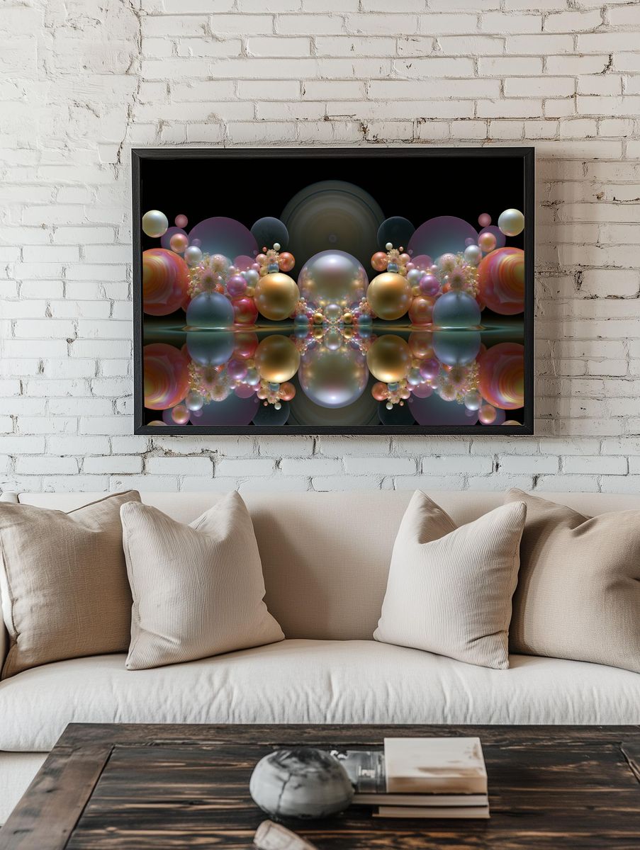 Cosmic Orb Symphony Abstract Poster. room preview