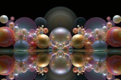 Cosmic Orb Symphony Abstract Poster. poster