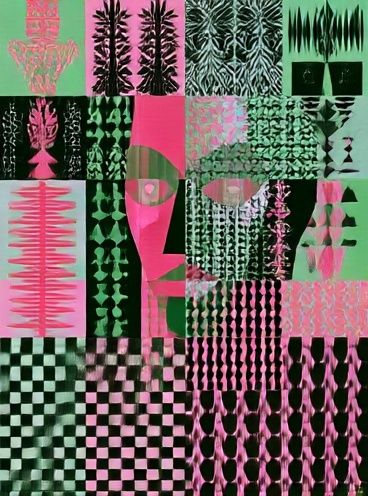 Neon Collage Abstract Poster. poster detail