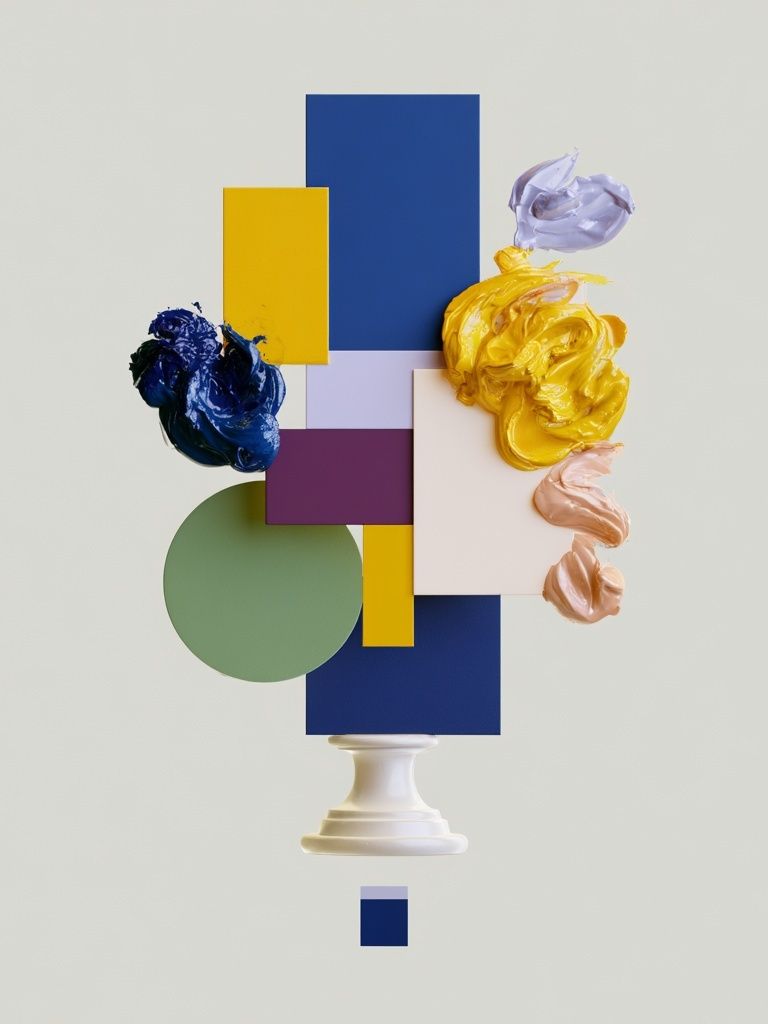 Geometric Color Study Abstract Poster. poster — abstract art