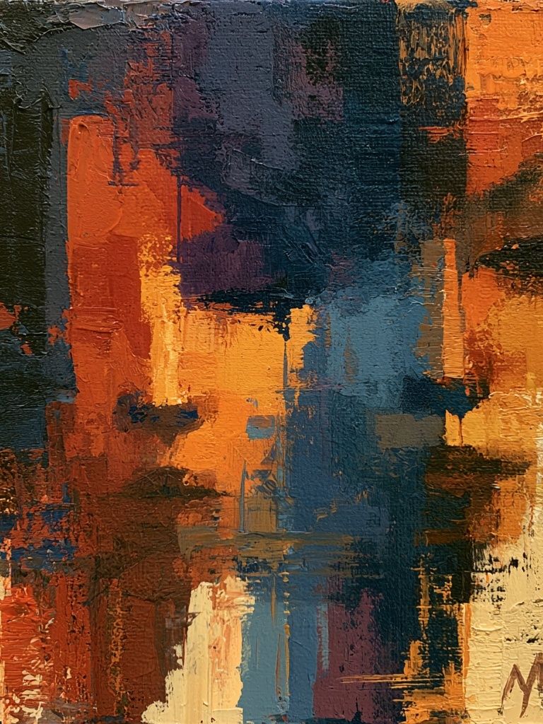 Autumn Color Blocks Abstract Poster. poster — abstract art