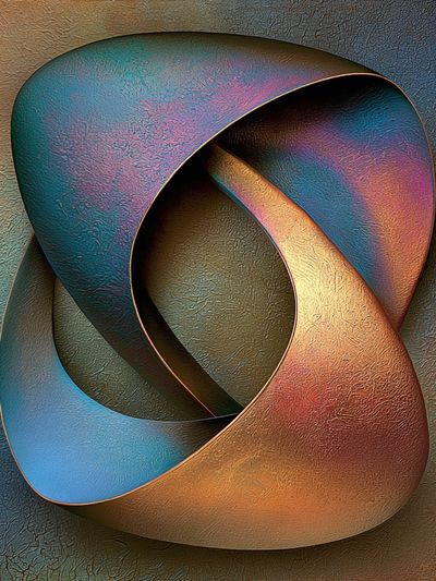 Interwoven Color Forms Abstract Poster. poster