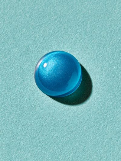 Blue Glass Sphere Abstract Print.