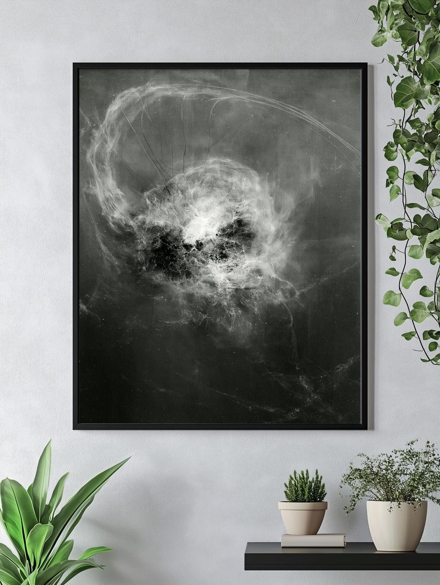 Cosmic Smoke Abstract Print. — room view 4