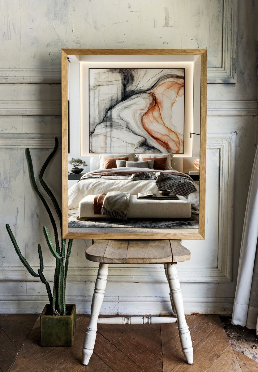 Abstract Marble Flow Poster. room preview