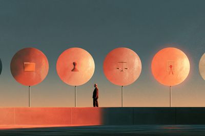 Surreal Balance Circles Print.