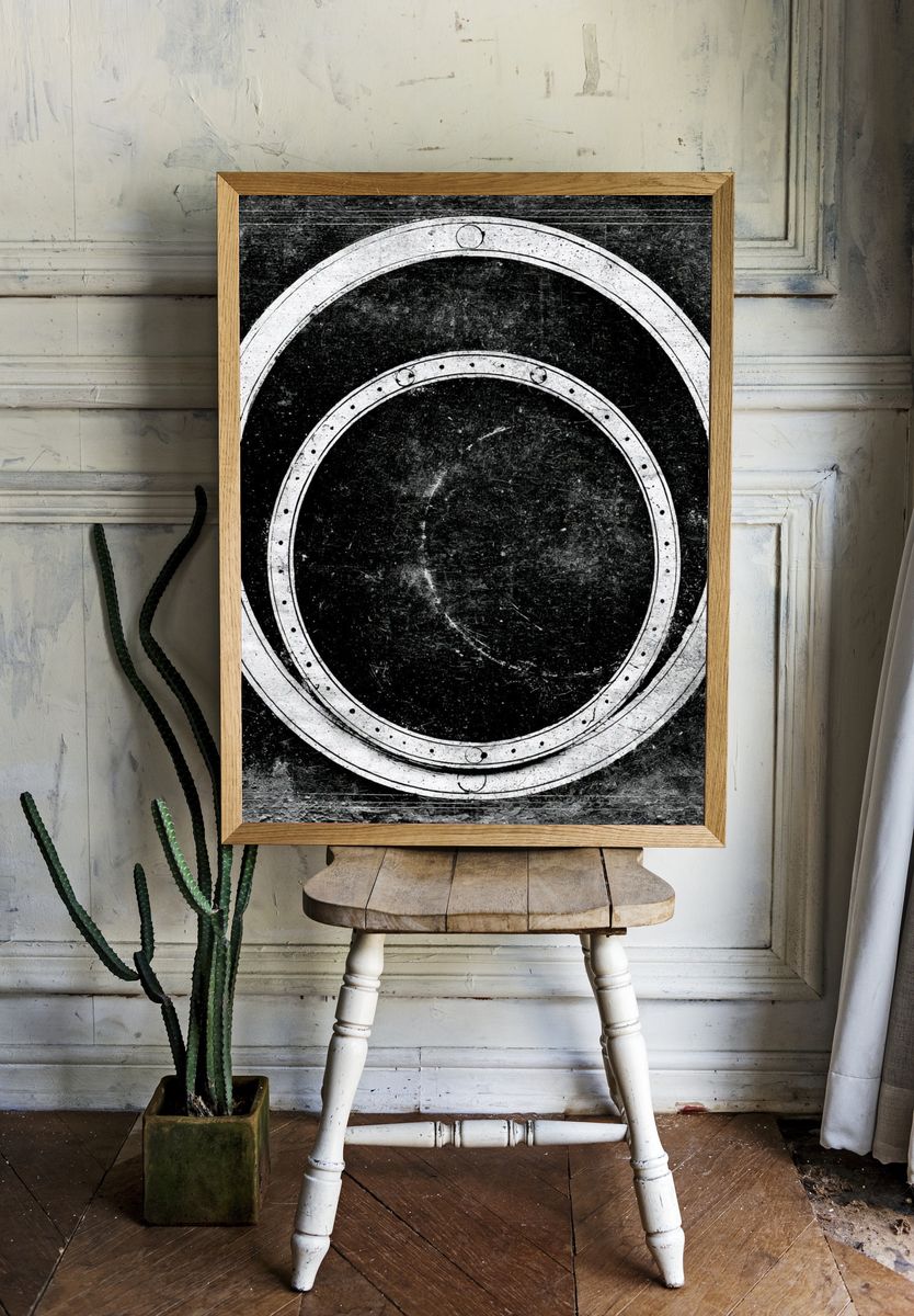 Industrial Circle Texture Poster. room preview