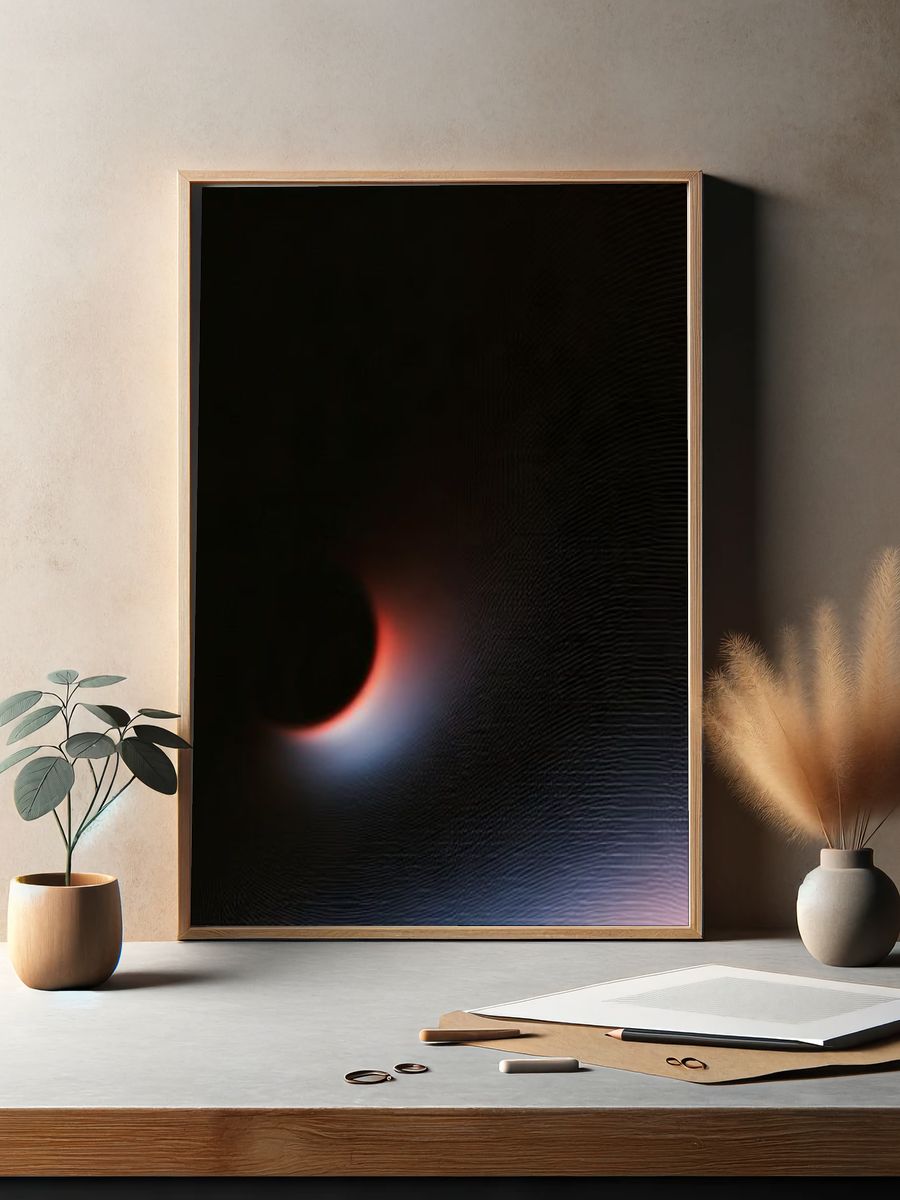 Eclipse Glow Abstract Print. — room view 2