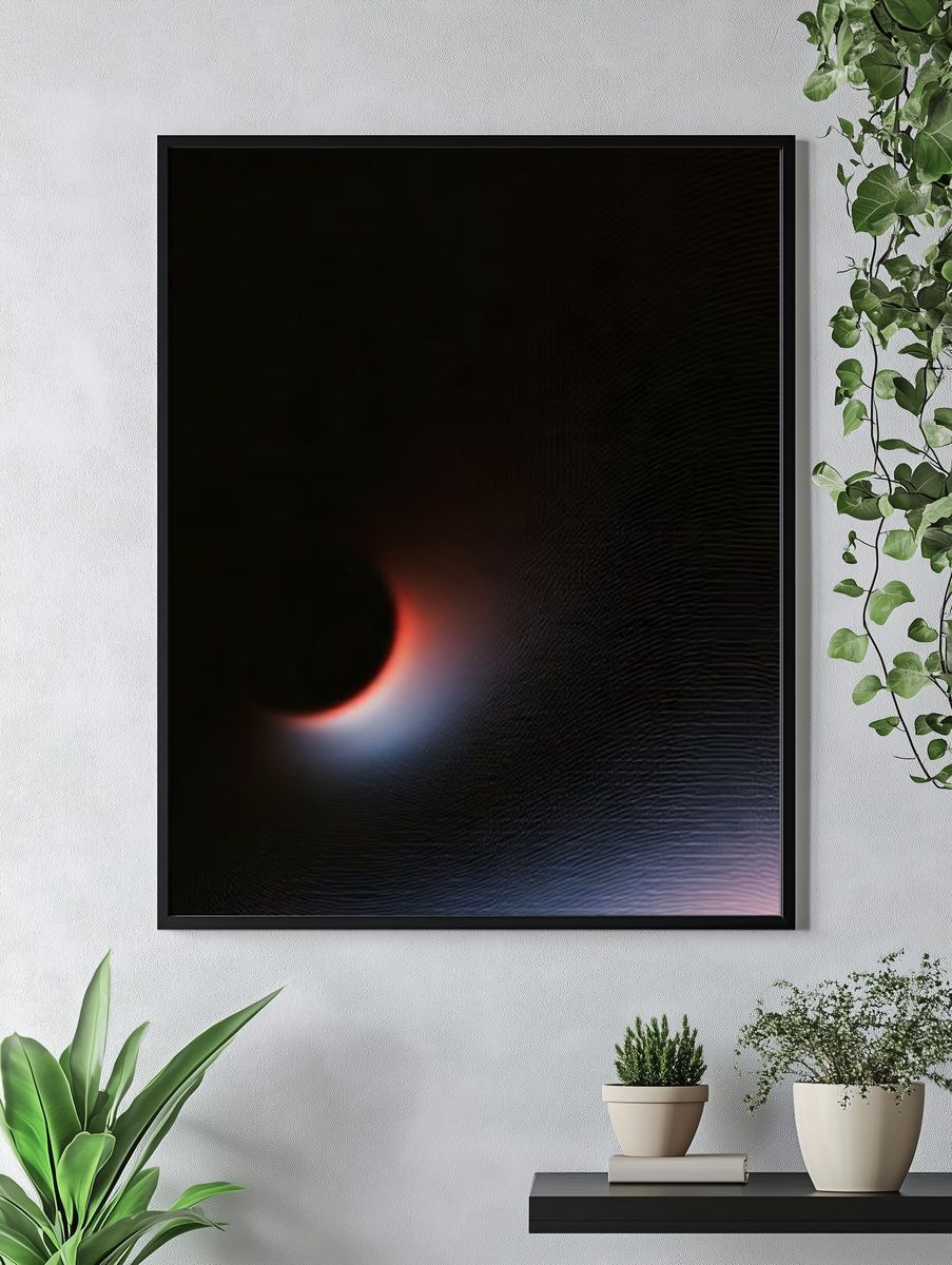 Eclipse Glow Abstract Print. — room view 4