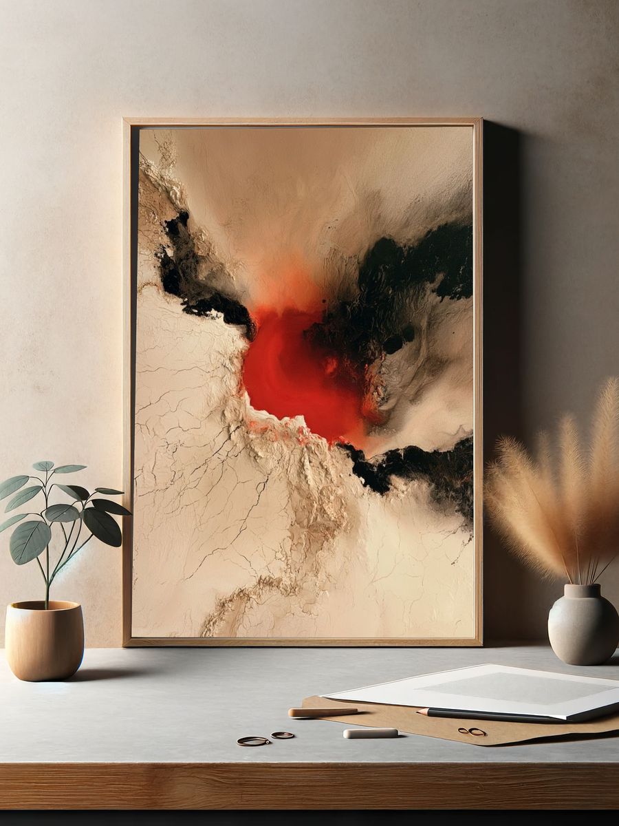 Crimson Core Abstract Poster. — room view 2