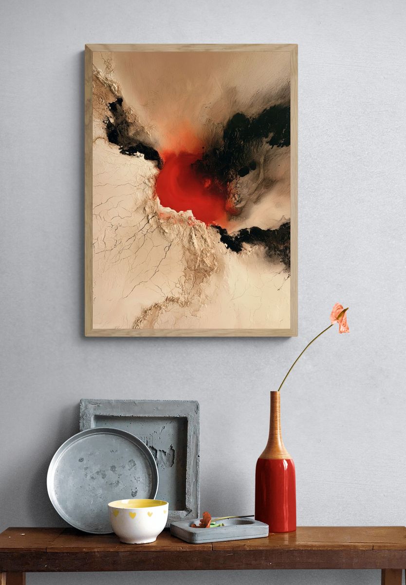 Crimson Core Abstract Poster. — room view 3