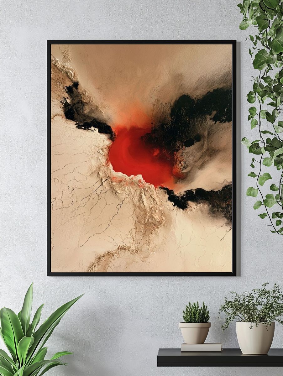 Crimson Core Abstract Poster. — room view 4