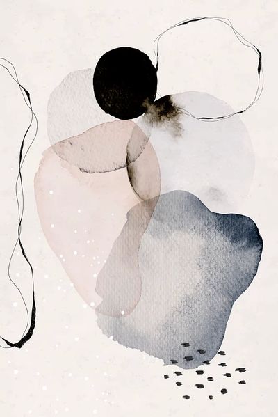 Colorful abstract watercolor circles design.