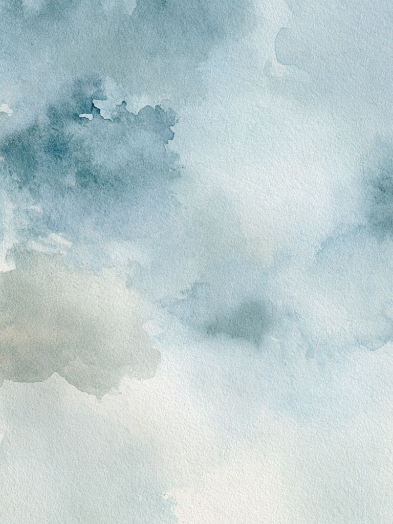 Soft Blue Watercolor Clouds Poster. poster detail