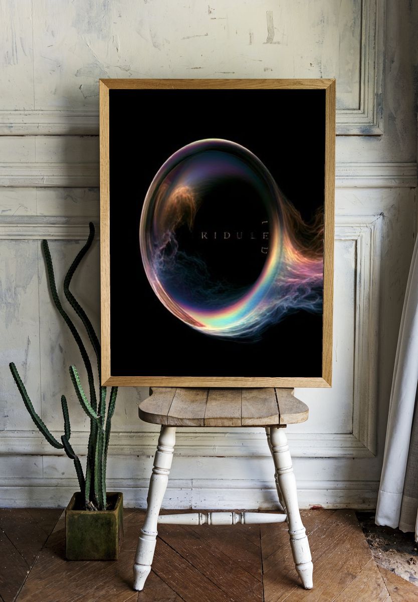 Cosmic Orbital Glow Abstract Poster. room preview