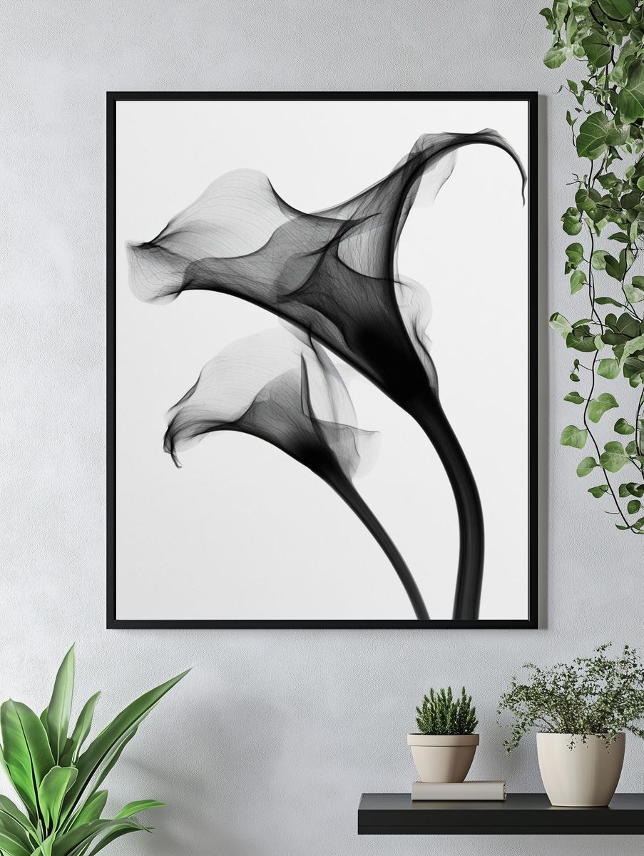 Abstract Smoke Flow Print. — room view 4