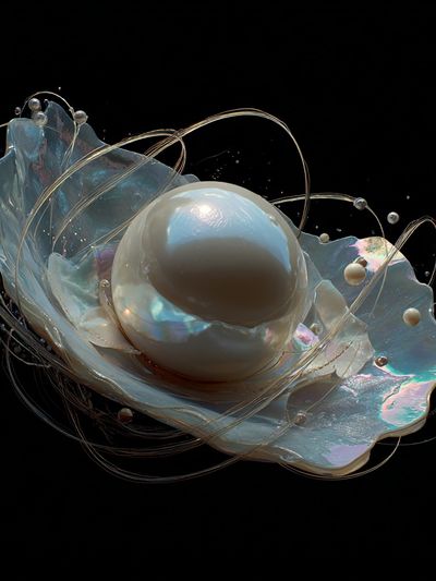 Iridescent Orb Abstract Poster. poster print