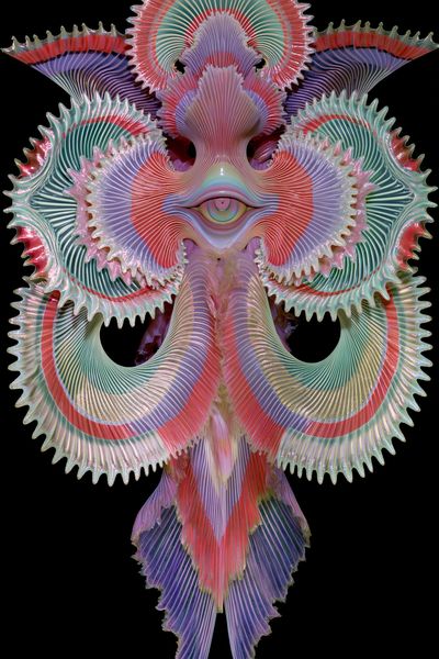 Surreal Floral Eye Abstract Print.