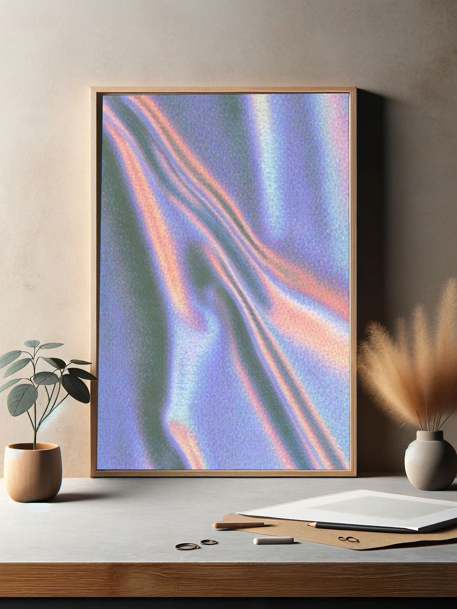 Holographic Silk Abstract Poster. — room view 2