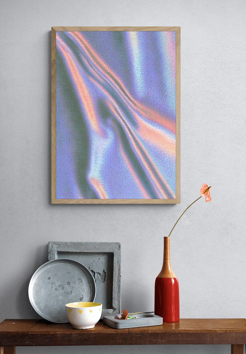 Holographic Silk Abstract Poster. — room view 3