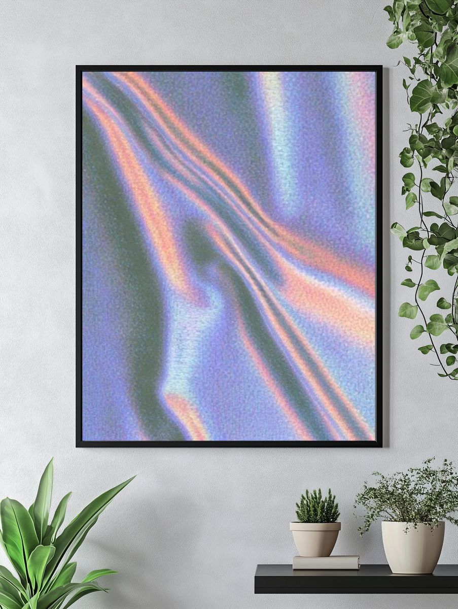 Holographic Silk Abstract Poster. — room view 4