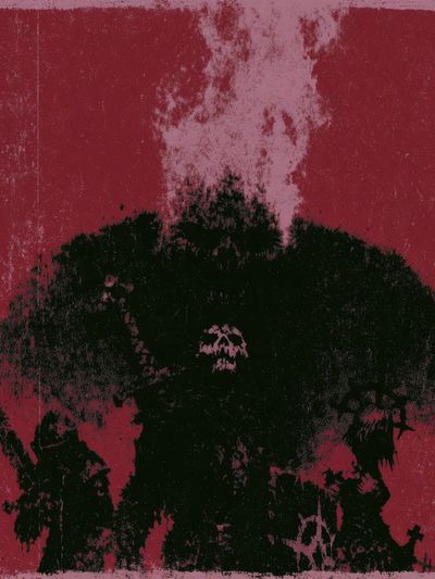 Abstract Crimson Bloom Poster.