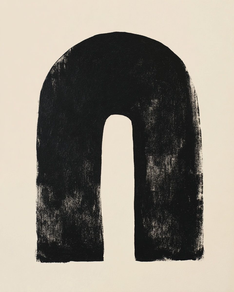 Monochrome Arch Abstract Print. poster detail